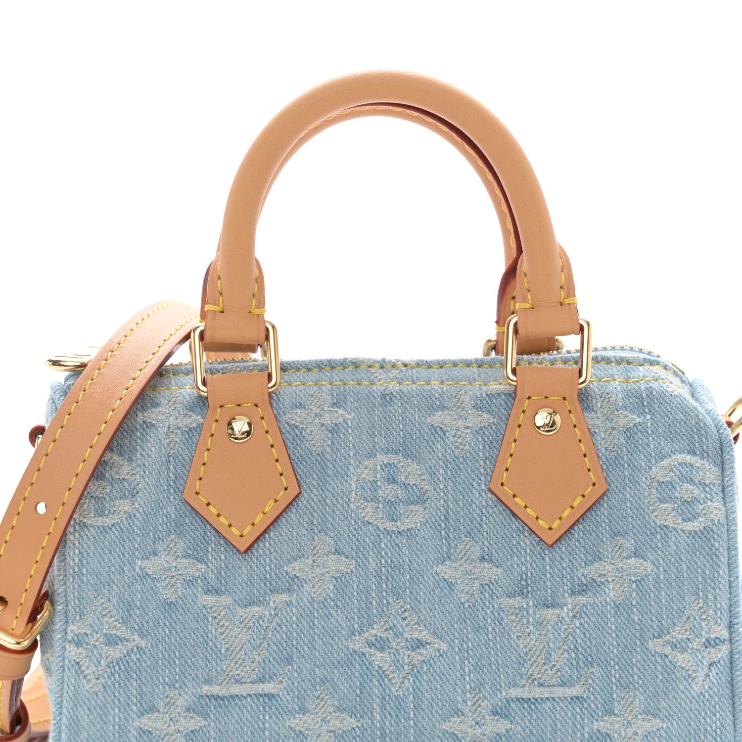 ルイヴィトン Louis Vuitton Monogram Denim Nano Speedy Sky Blue 1527333
