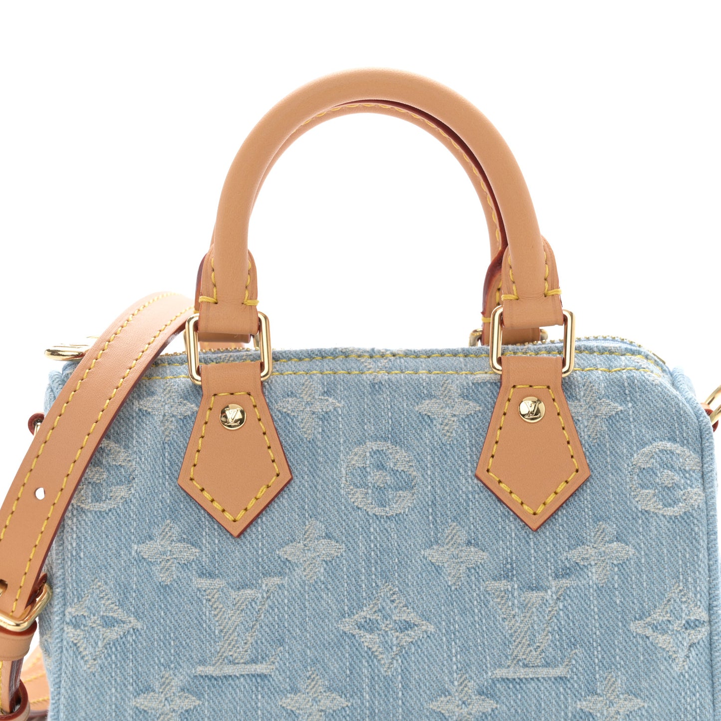 Monogram Denim Nano Speedy Sky Blue