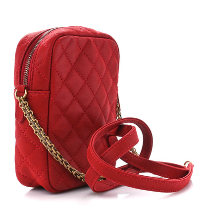 Chanel Iridescent Calfskin Quilted Reissue Camera Case Red 3 of 11