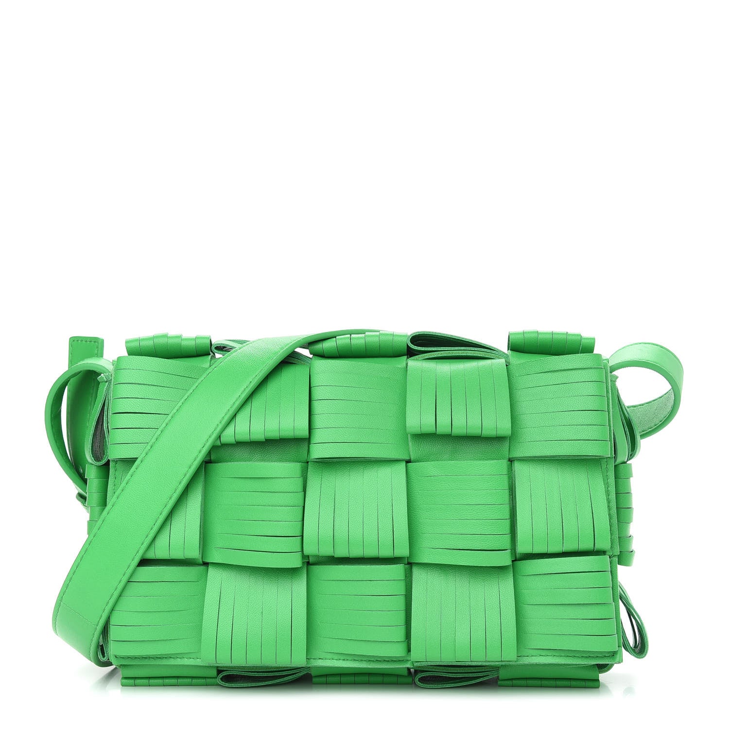 Bottega Veneta Nappa Maxi Intrecciato Fringed Cassette Crossbody Bag Parakeet 1 of 8