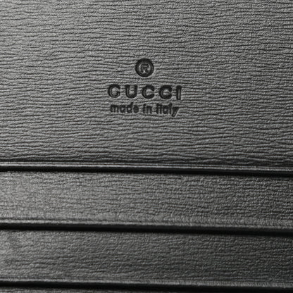 Gucci Calfskin Web Trapuntata GG Marmont Card Case Wallet Black 8 of 9