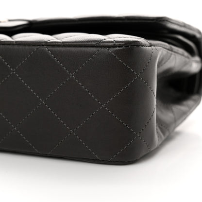 Chanel Lambskin Quilted Medium Double Flap Dark Grey 10 of 11