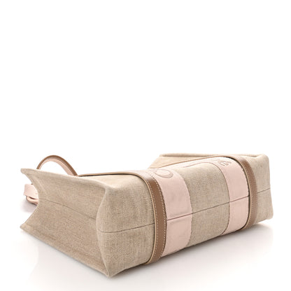 Chloe Linen Calfskin Medium Woody Ribbon Tote Blushy Beige 4 of 10