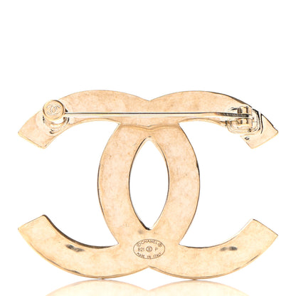 Chanel Metal CC Diamond Quilted Brooch Light Gold 3 of 5