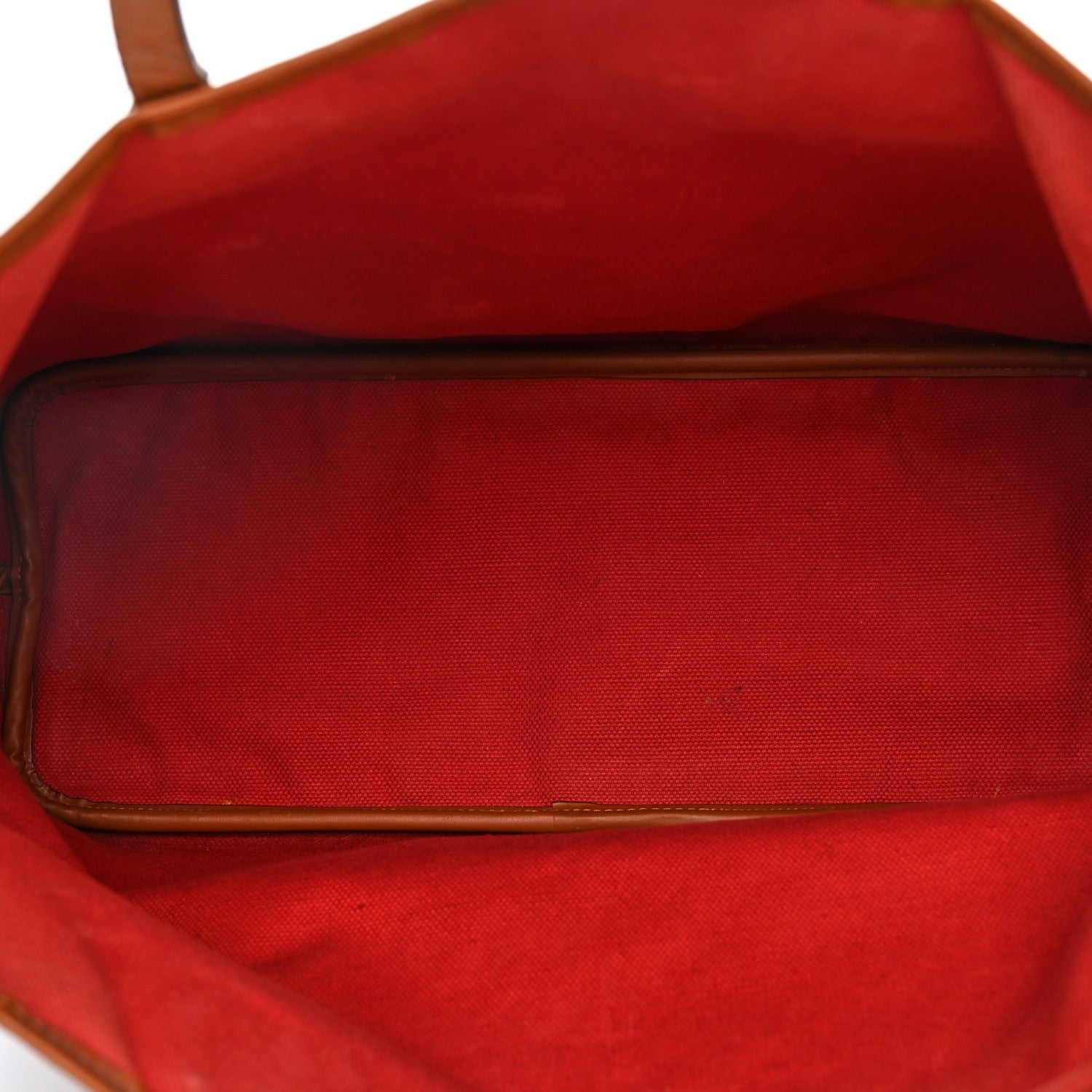 Moynat Grained Calfskin Canvas 1920 Oh! Tote Ruban Duo MM Indigo Bronze Cognac 5 of 15