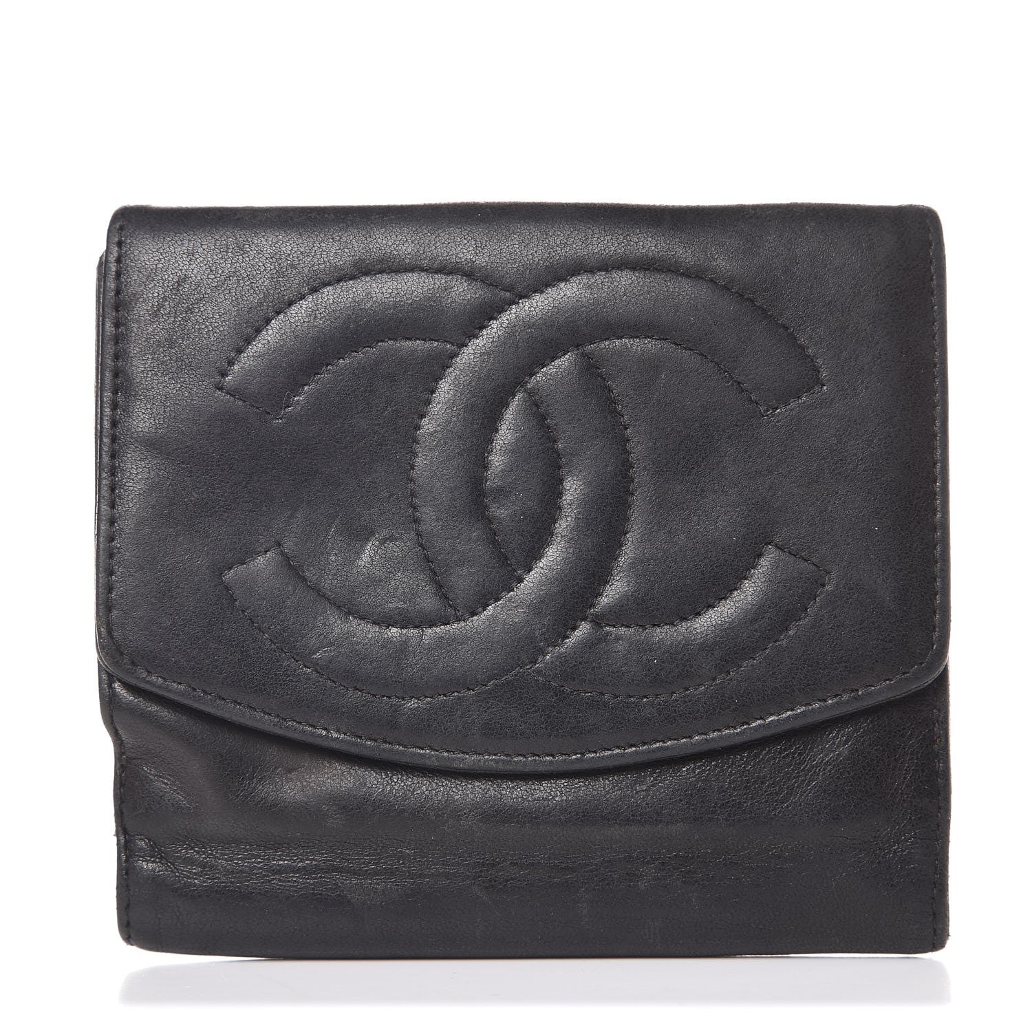Chanel Lambskin Timeless CC Compact French Wallet Black 1 of 11