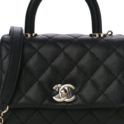 Chanel Caviar Quilted Extra Mini Coco Handle Flap Black 10 of 10