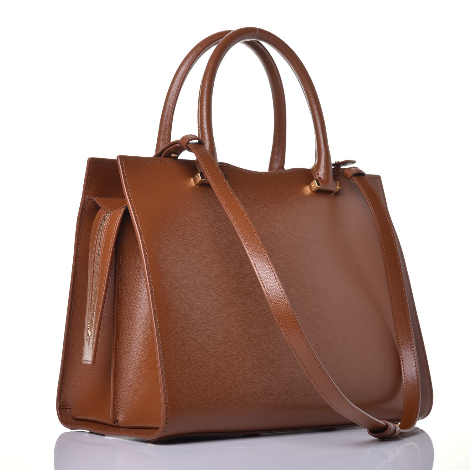 Saint Laurent Grain De Poudre Medium Uptown Tote Brick 6 of 16