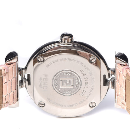 Fendi Stainless Steel Calfskin Diamond Pink Mother of Pearl 23mm Moda Quartz Watch 5 of 8
