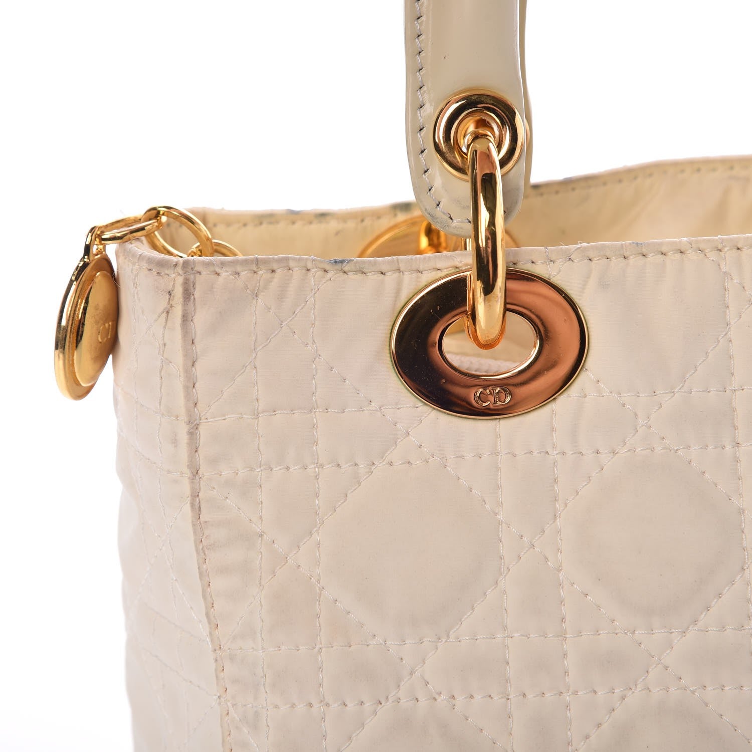 Christian Dior Nylon Cannage Medium Lady Dior White 11 of 22