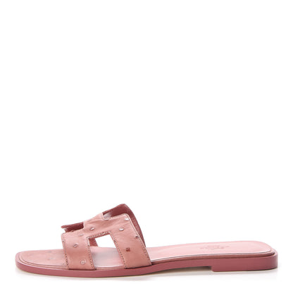 Hermes Ostrich Oran Sandals 39 Terre Cuite 1 of 7