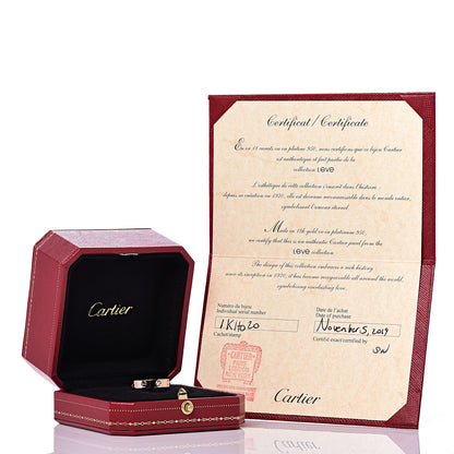 Cartier 18K Pink Gold Diamond 4mm LOVE Wedding Band Ring 50 5.25 5 of 5