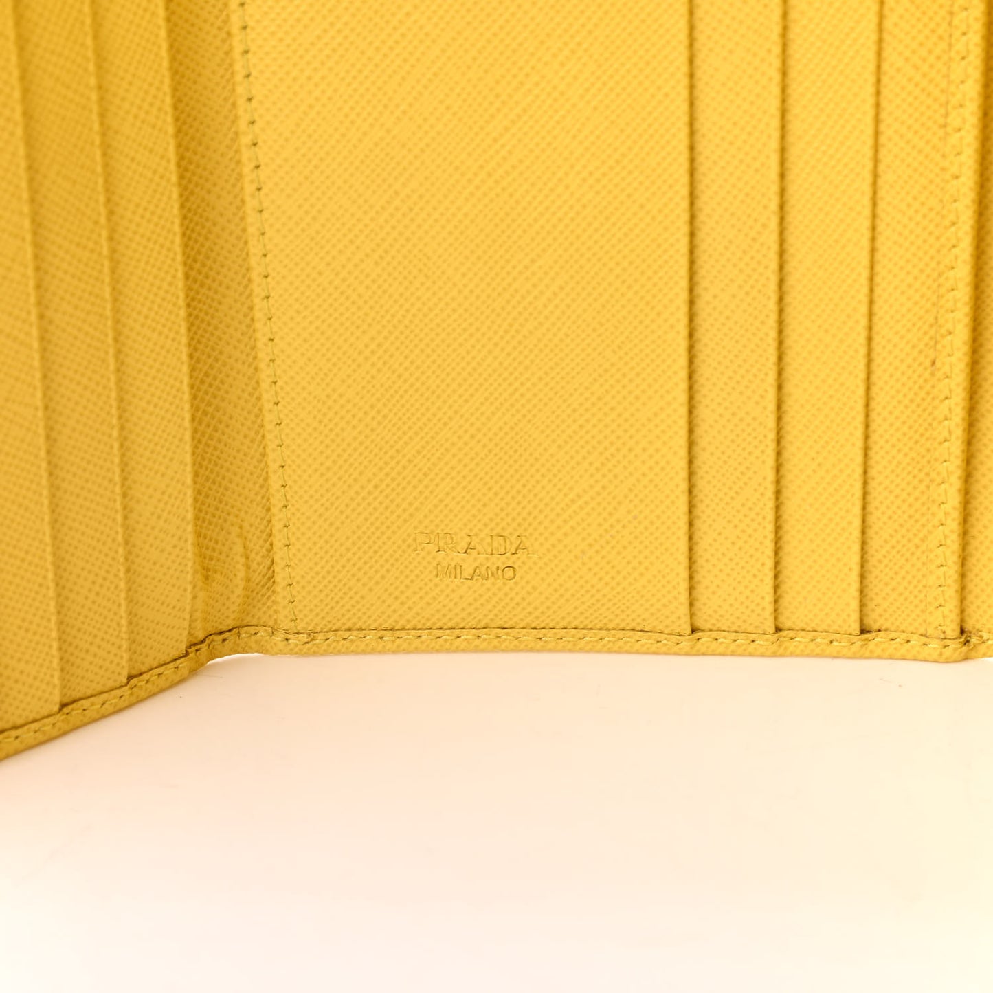 Saffiano Metal Tri-Fold Wallet Girasole