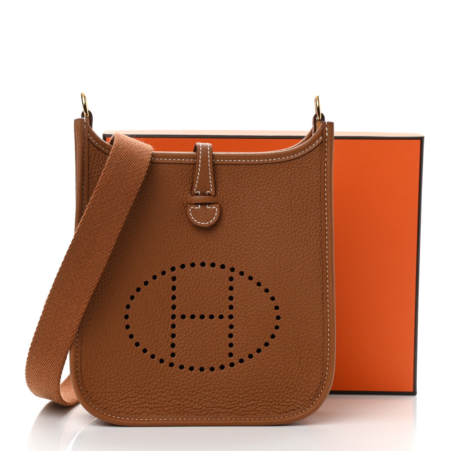 Hermes Taurillon Clemence Evelyne TPM Gold 10 of 10