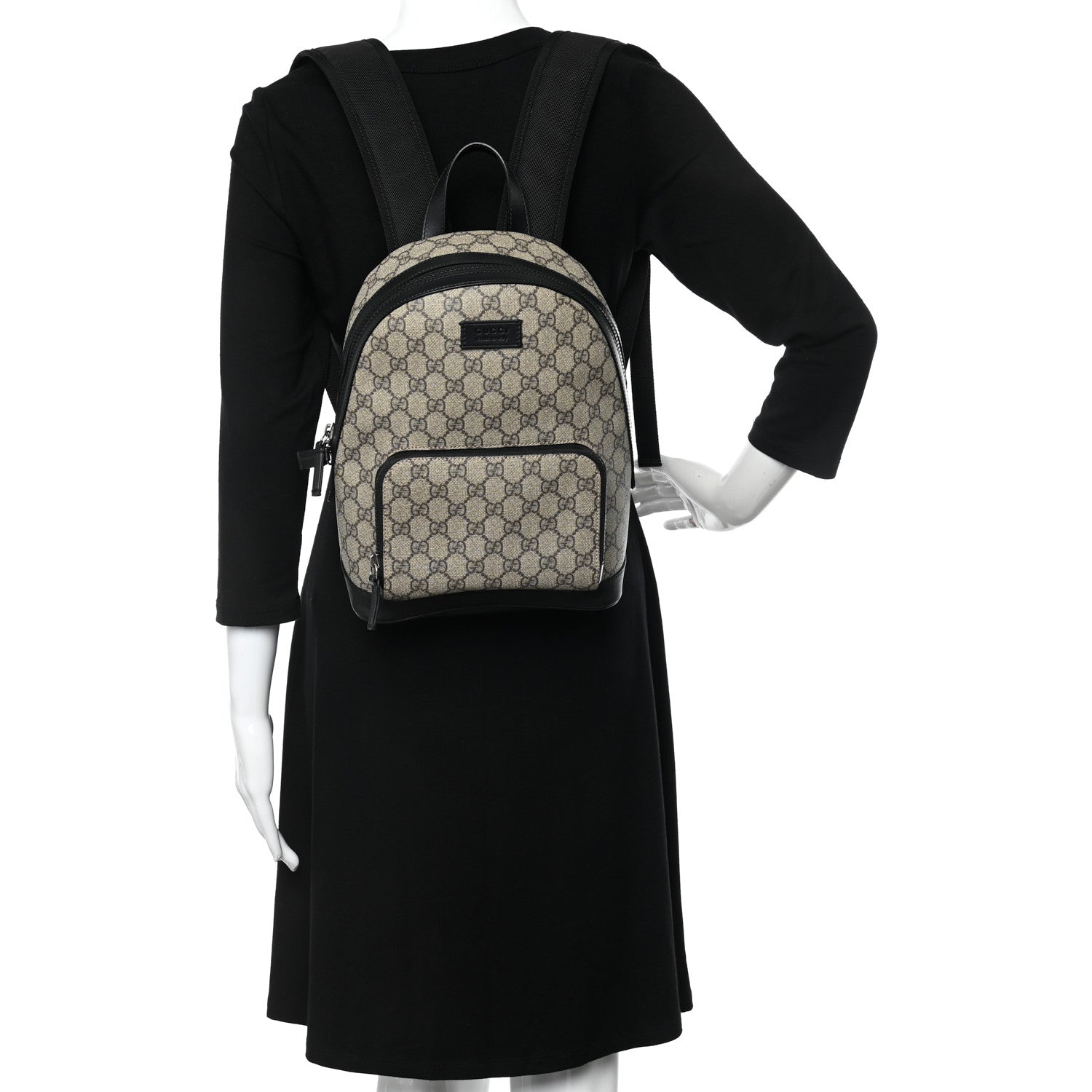 Gucci GG Supreme Monogram Small Eden Day Backpack Black 2 of 12