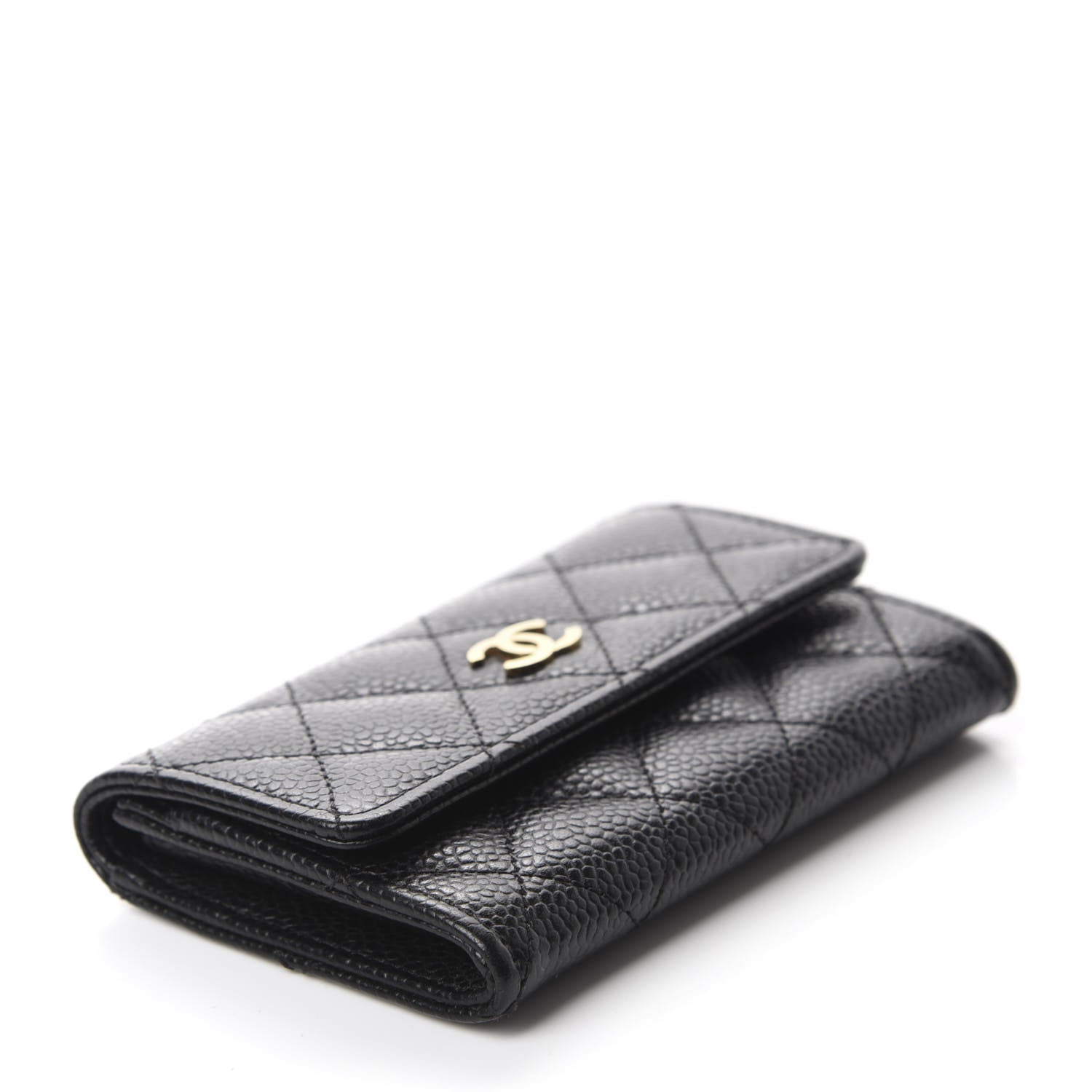 Chanel Caviar Quilted Flap Card Holder Black 4 of 9