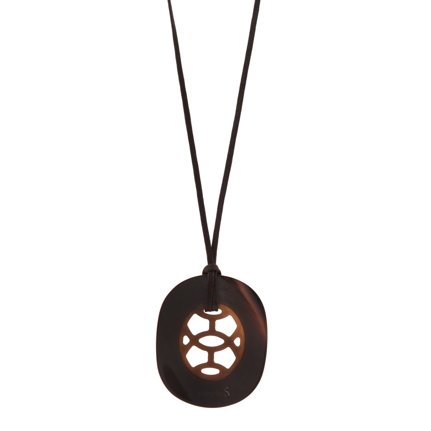 Buffalo Horn Lacquer Lift Necklace Orange