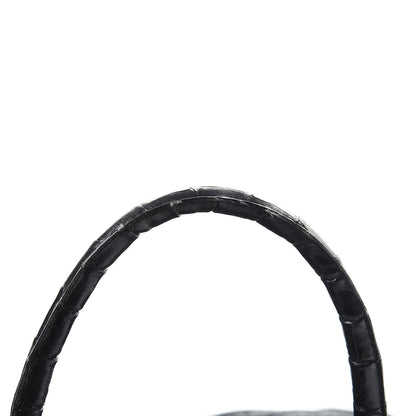 Nancy Gonzalez Straw Crocodile Shopping Tote Black 14 of 14