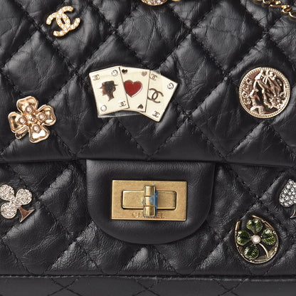 Chanel Aged Calfskin Quilted Casino 2.55 Reissue 225 Flap Black 10 of 10