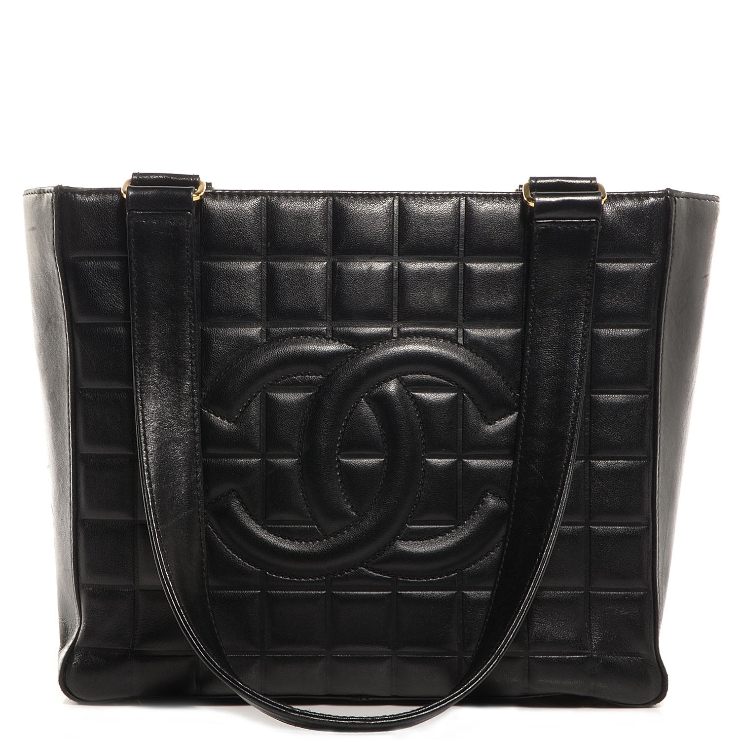 Chanel Lambskin Quilted Chocolate Bar Tote Black 1 of 7
