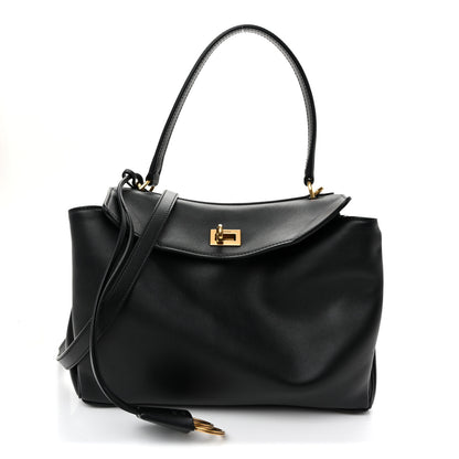 Balenciaga Natural Smooth Calfskin Small Rodeo Top Handle Handbag Black 1 of 9