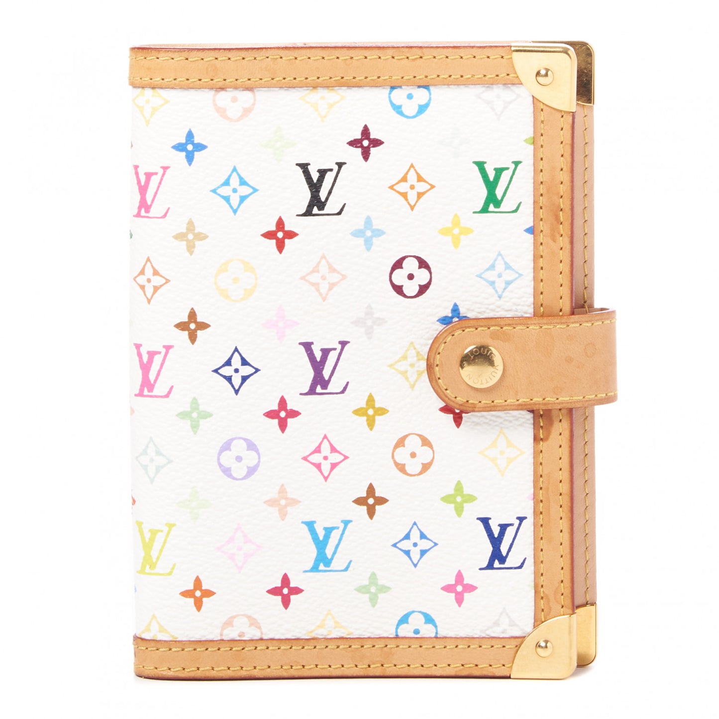 Monogram Multicolor Small Ring Agenda Cover White