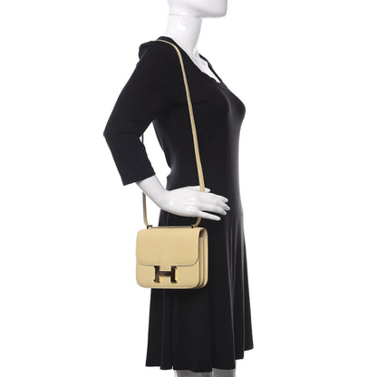 Hermes Lizard Constance 18 Blanc Casse 2 of 20