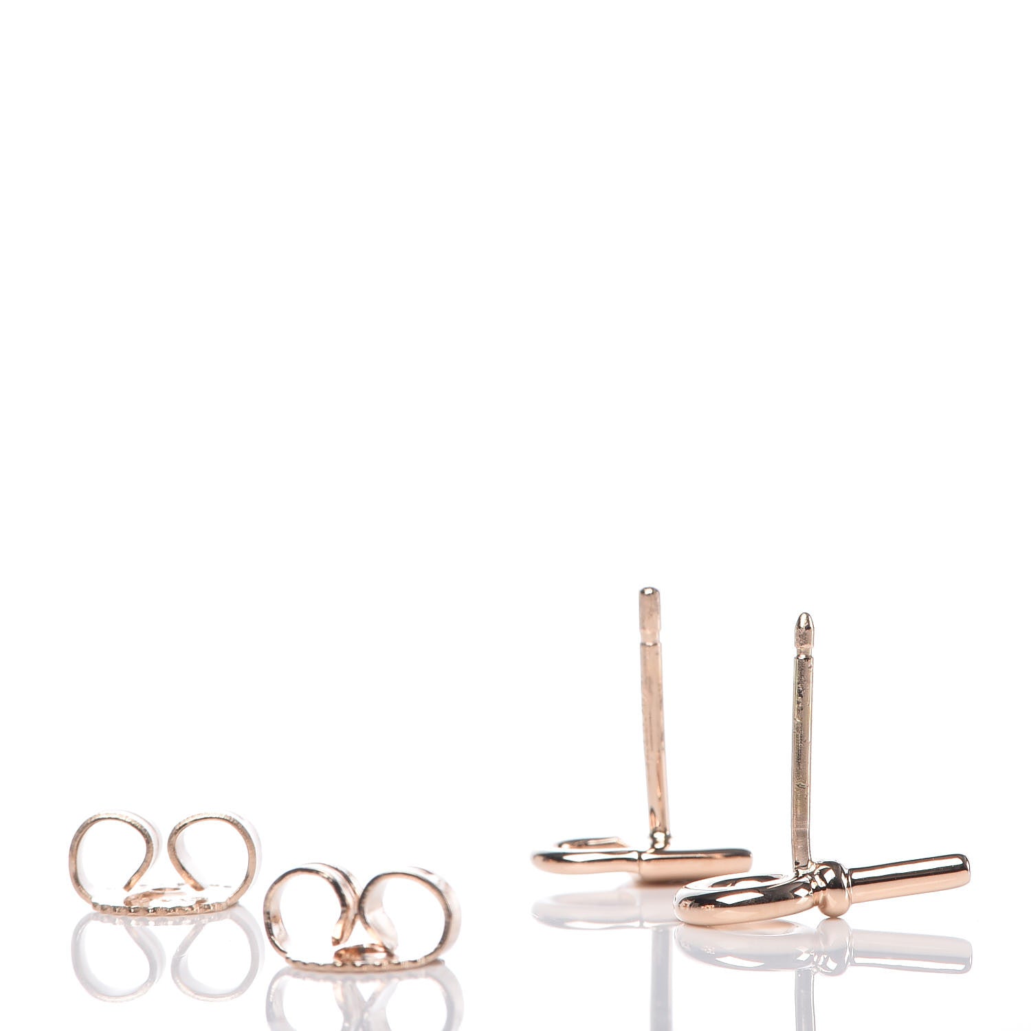 Tiffany 18K Rose Gold Mini Key and Lock Earrings 3 of 6