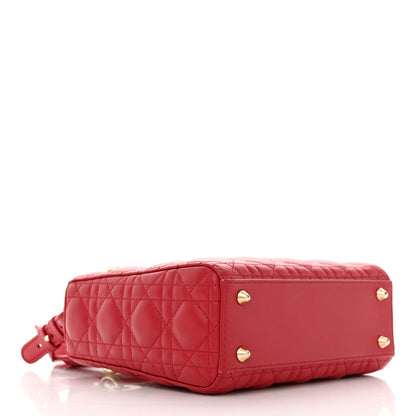 Christian Dior Lambskin Cannage Small My ABCDior Lady Dior Red 4 of 12