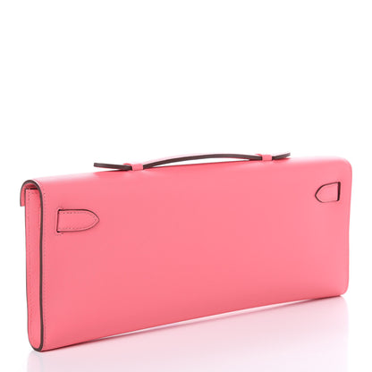 Hermes Swift Kelly Cut Clutch Pochette Rose Azalee 3 of 27