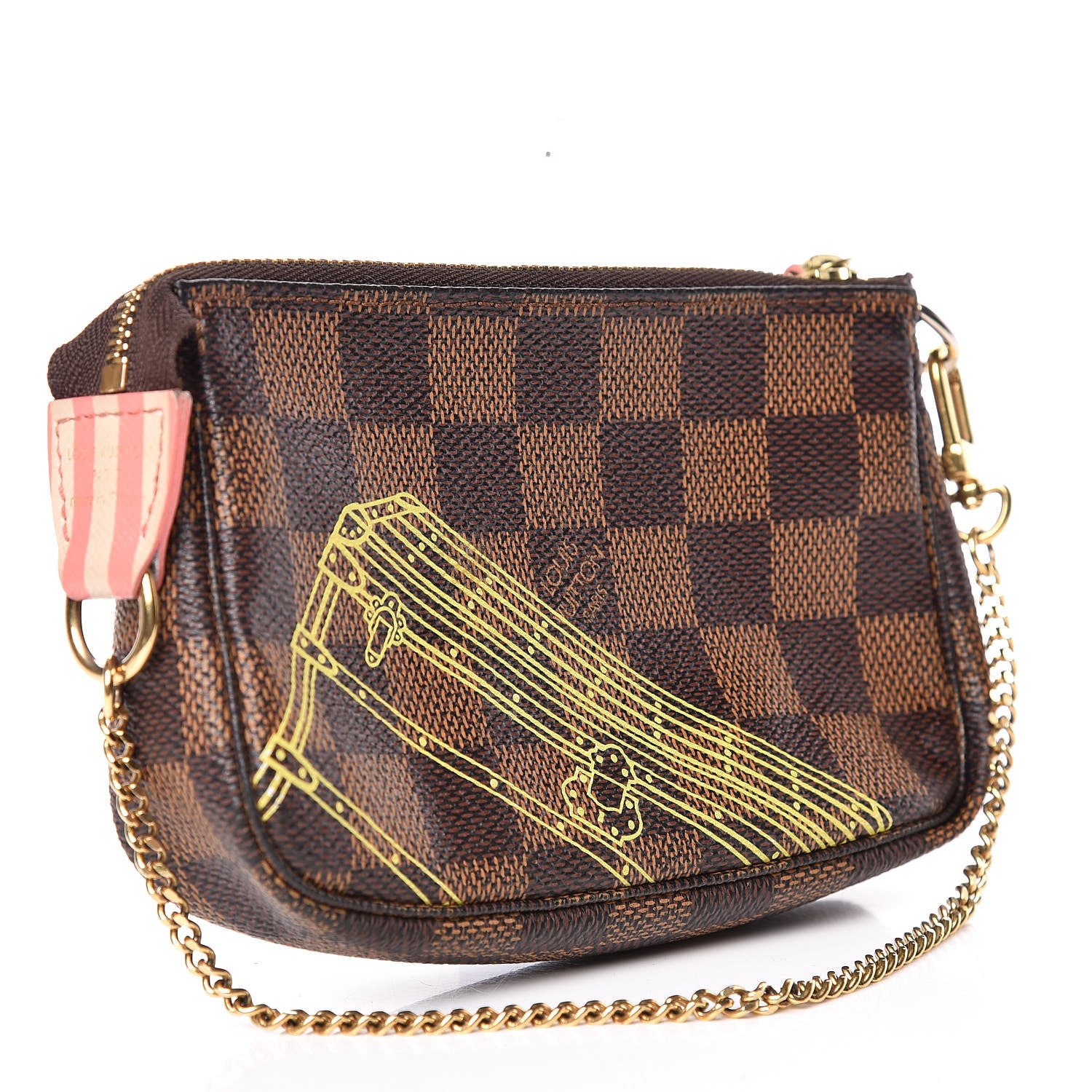 Louis Vuitton Damier Ebene 2014 Christmas Animation Mini Pochette Accessories 3 of 10