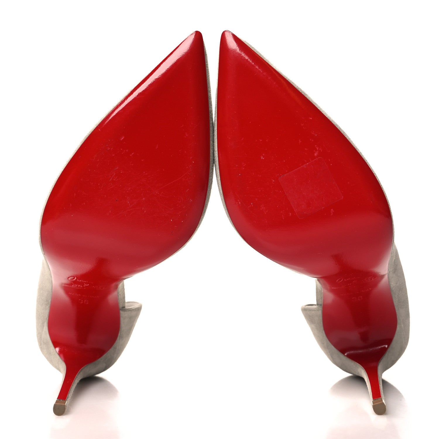 Christian Louboutin Veau Velour Iriza 100 Pumps 36 Goose 5 of 8