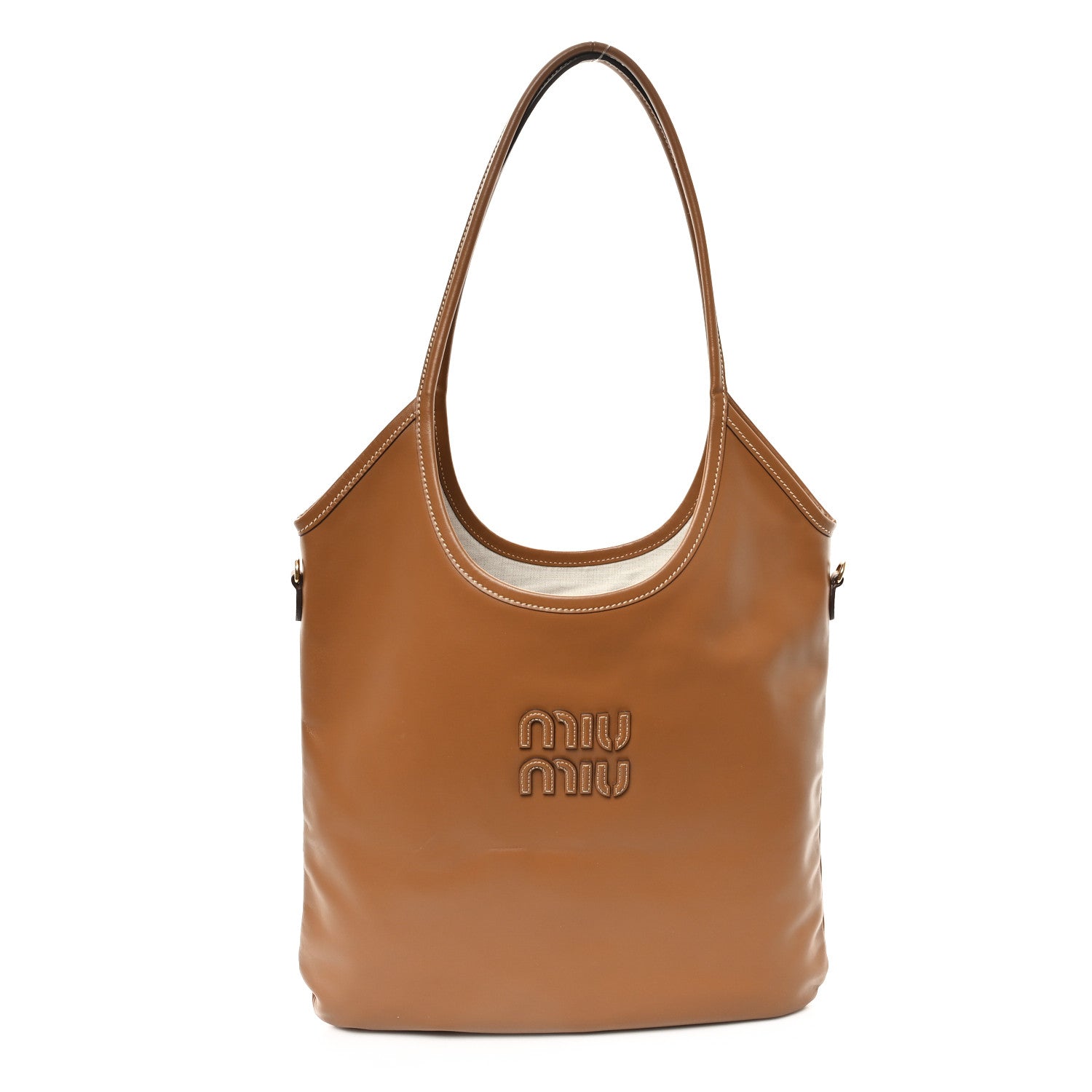 Miu Miu Nappa Ivy Bag Caramel 1 of 13