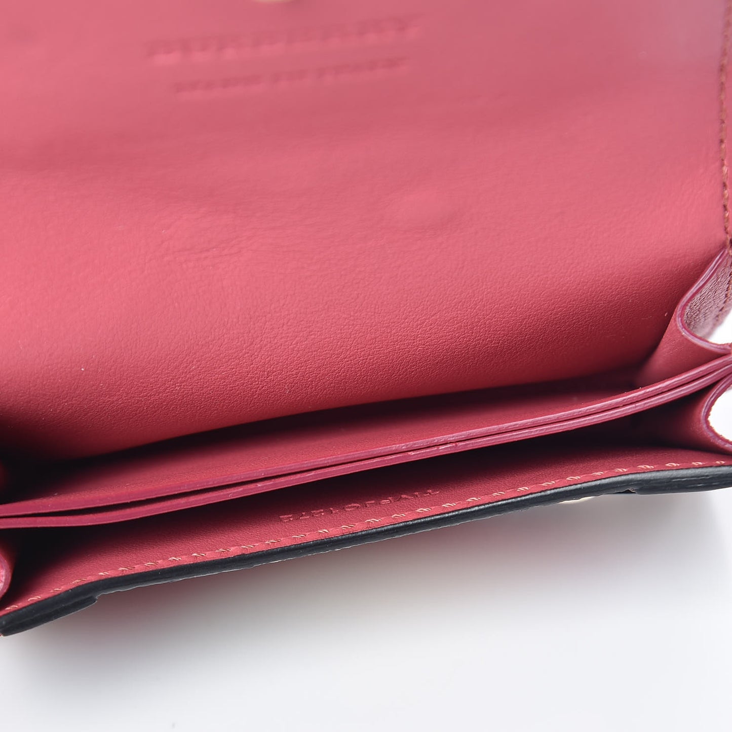 Haymarket Check Floral Print Chesam Card Case Plum Pink