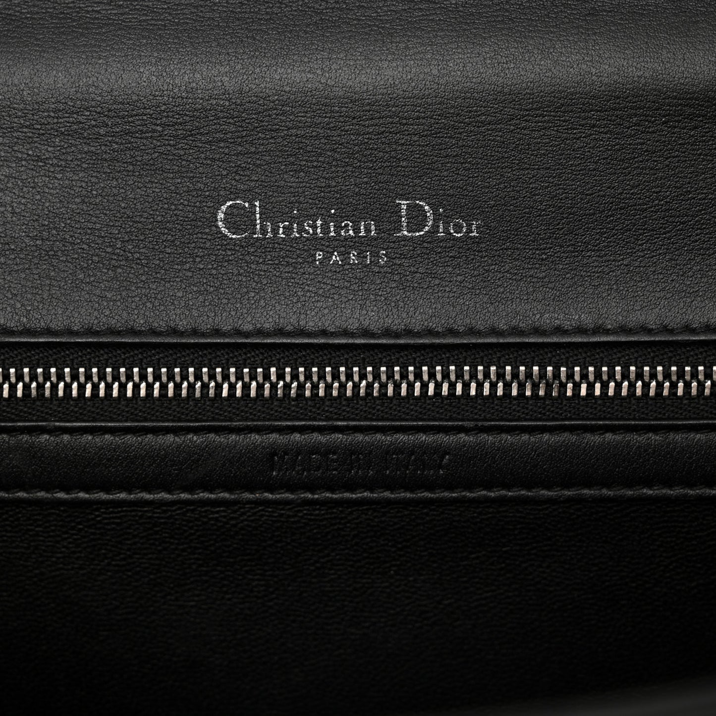 Calfskin Paradise Diorama Flap Bag Black