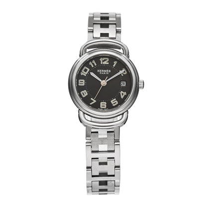 Hermes Stainless Steel 25mm Pullman Quartz Watch Grey 1 of 5