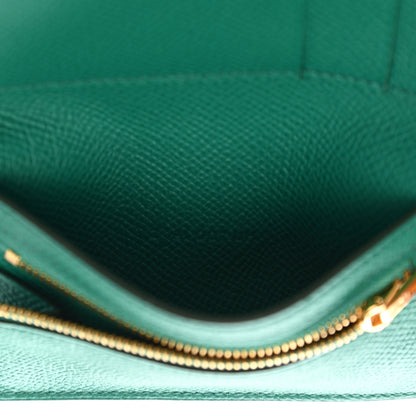 Hermes Epsom Tri-Fold Compact Bearn Wallet Vert Jade 8 of 9