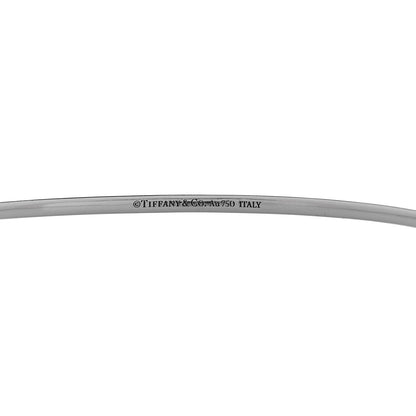 Tiffany 18K White Gold Diamond Metro Bangle Bracelet 4 of 4
