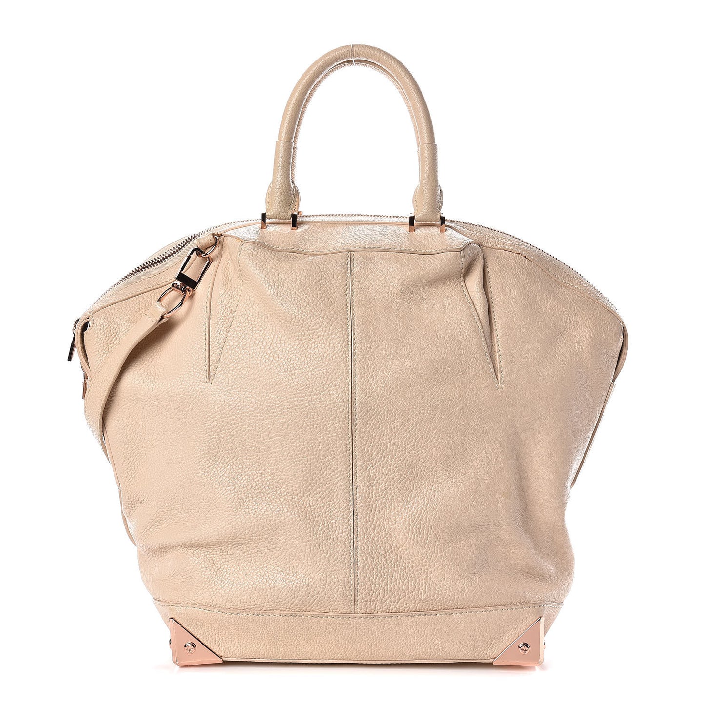 Pebbled Calfskin Large Emile Eggshell