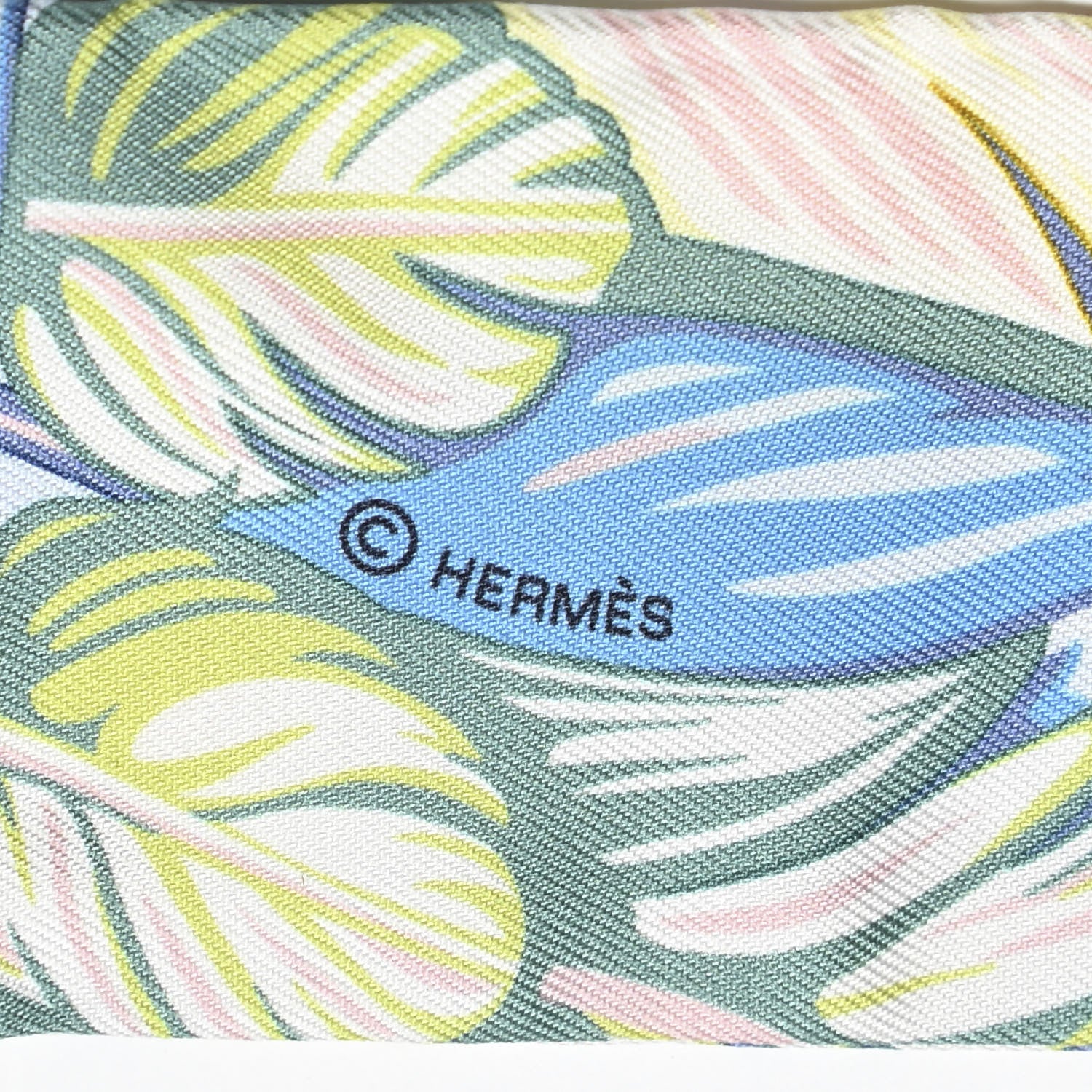 Hermes Silk La Danse Pacifique Twilly Bleu Ciel Vert Rose 4 of 4