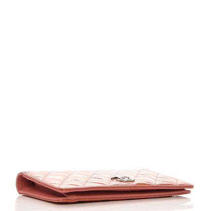 Chanel Patent Quilted Brilliant Yen Wallet Pink 4 of 12