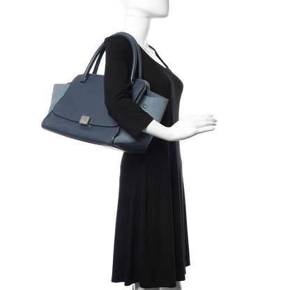 Celine Drummed Calfskin Suede Double Zip Trapeze Orage 2 of 11