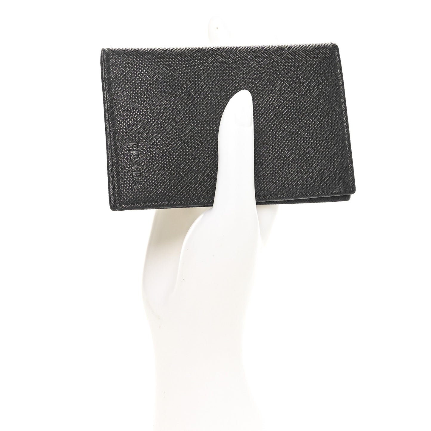 Saffiano Flap Card Holder Black