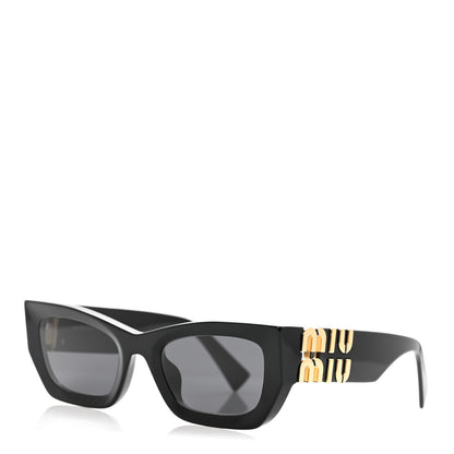 Miu Miu Acetate Rectangle Sunglasses SMU 09W Black 1 of 9