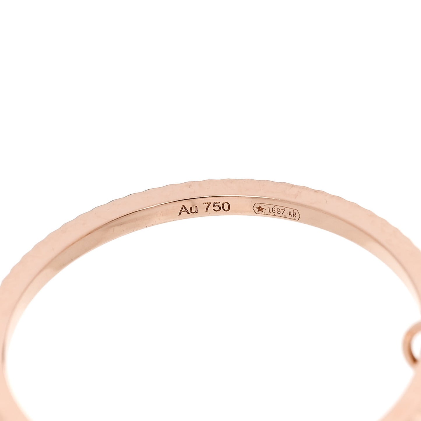 18K Rose Gold GG Running Charm Ring 53 6.5