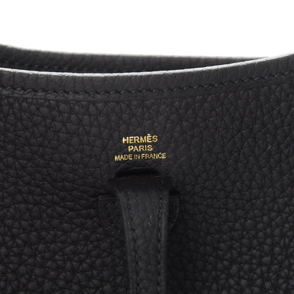 Hermes Taurillon Clemence Evelyne TPM Black 6 of 11