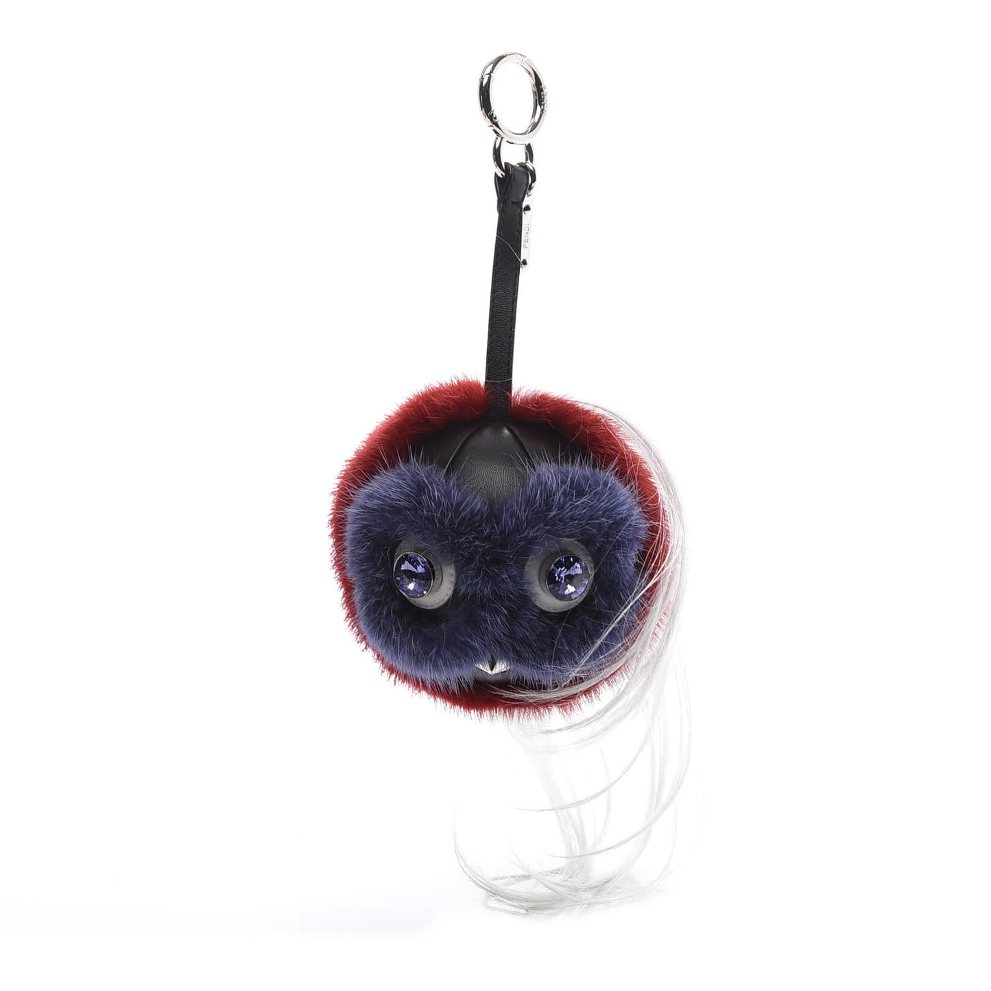 Mink Goat Fur QuTweet Funkyfur Bag Bug Charm Pimento Black Multicolor