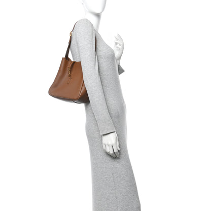 Saint Laurent Grained Calfskin Small Le 5 A 7 Supple Hobo Fox 2 of 12
