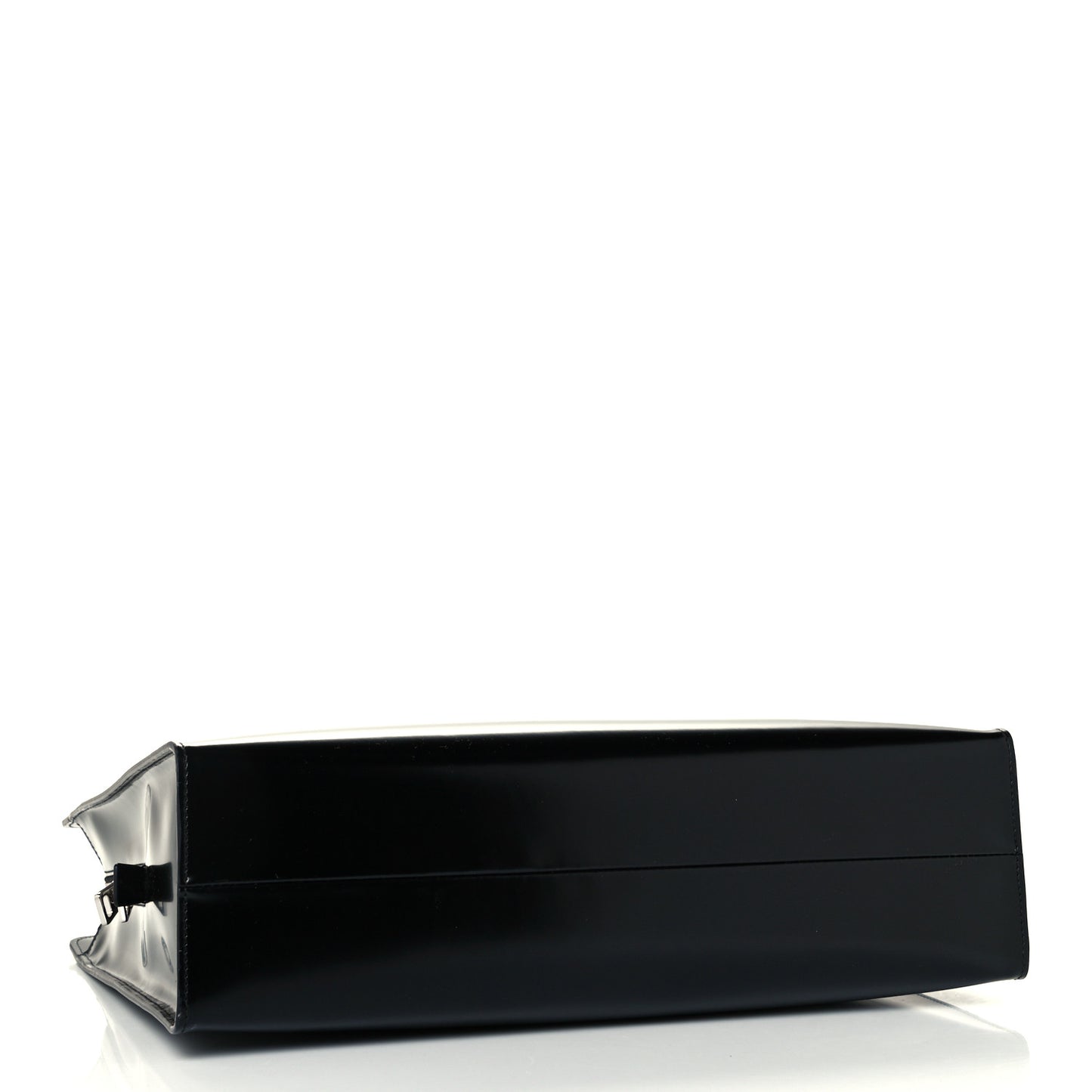 Spazzolato Large Re-Edition 1995 Double Handle Handbag Black