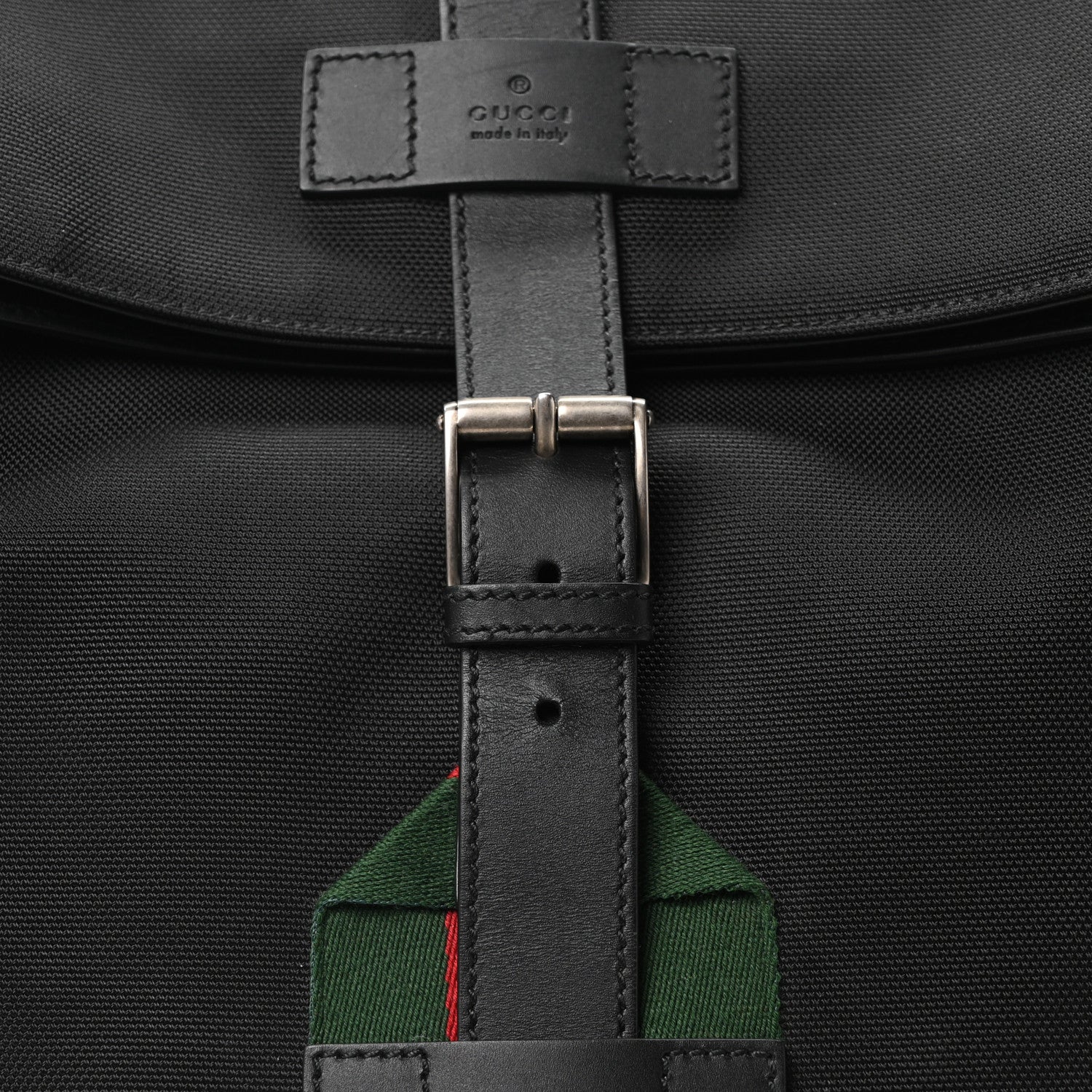 Gucci Techno Canvas Web Single Buckle Backpack Black 8 of 10